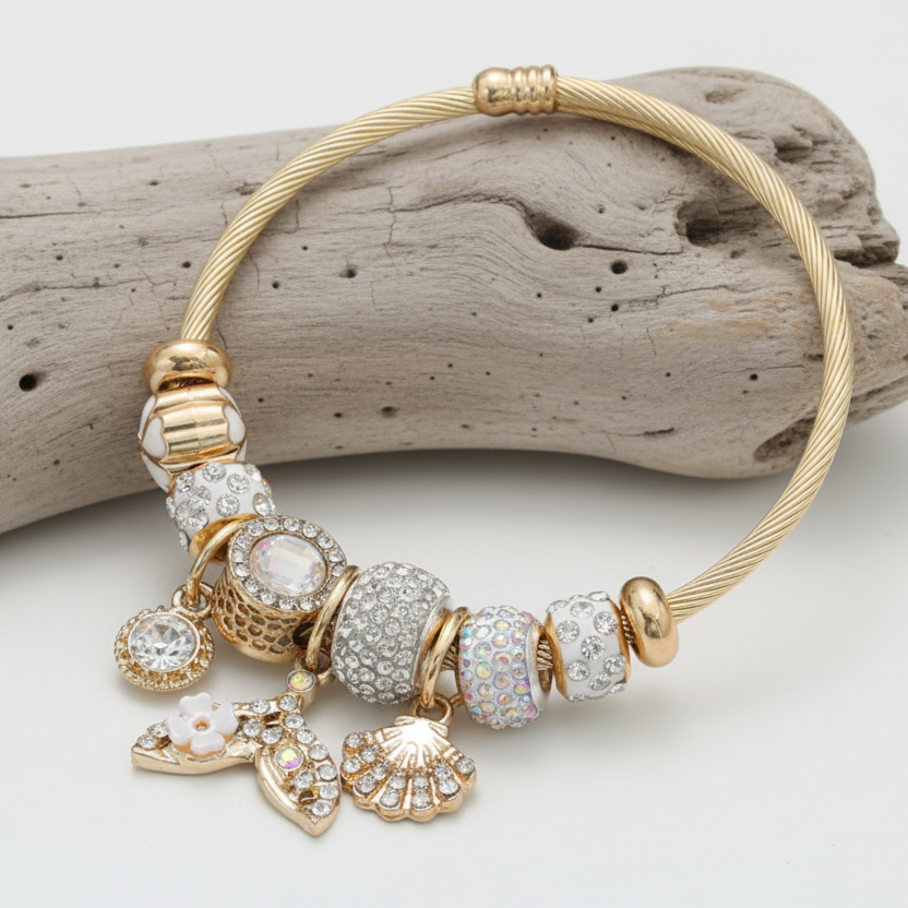 Bracelet rigide Ocean Magic – L'éclat des profondeurs à votre poignet