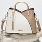 Mala ZZMY Color-Block – Elegância em Bege e Branco