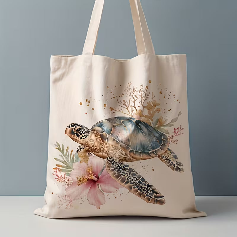 Sac Fourre-tout Raie Manta – Sac en coton biologique avec motif marin