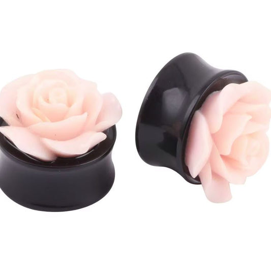 Alargador de Orelha, Flor Rosa