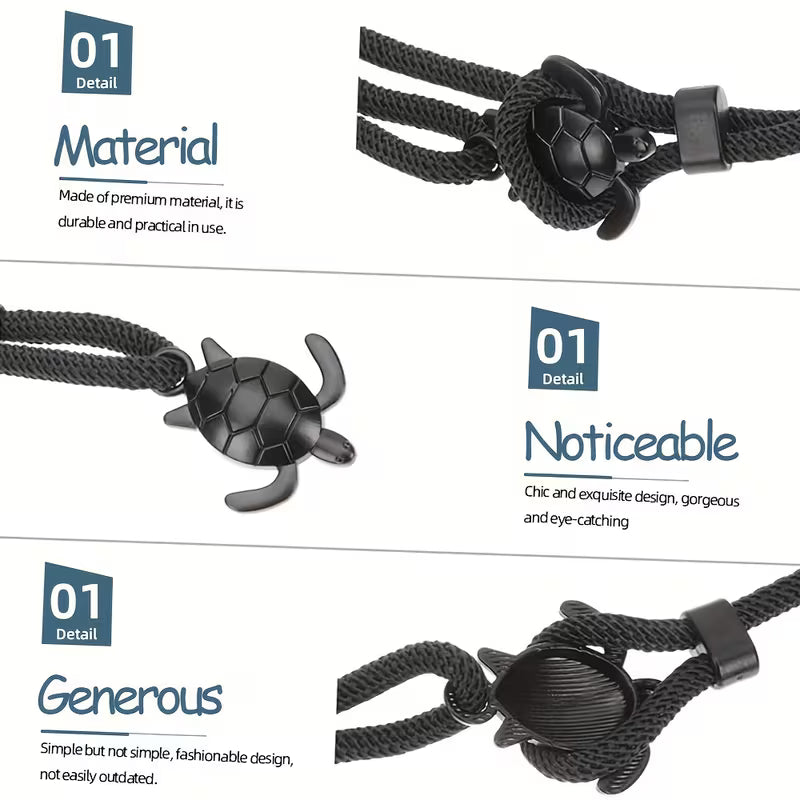 Pulseira Náutica Ajustável com Tartaruga Marinha – Cordão de Nylon | Mar e Vida