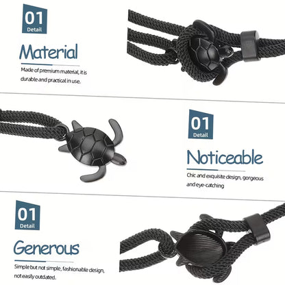 Pulseira Náutica Ajustável com Tartaruga Marinha – Cordão de Nylon | Mar e Vida