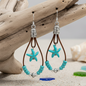 Brincos Desert Starfish – Estilo Vintage & Turquesa
