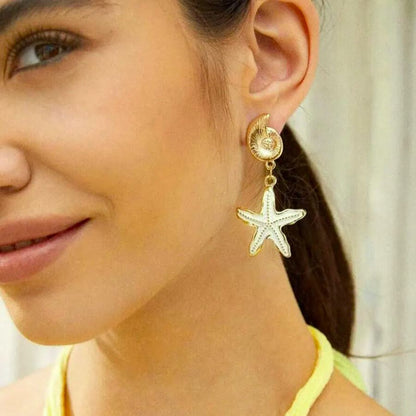 Brincos de Senhora com Pingente Estrela-do-Mar