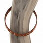 Collier ras-de-cou pour femme en cuir marron avec petites pierres