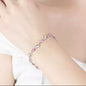 Pulseira de Senhora em Cobre, Coração com Zircónias Rosa