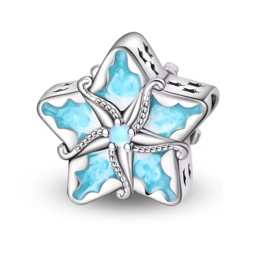 Conta em Prata 925, Estrela-do-mar em relevo