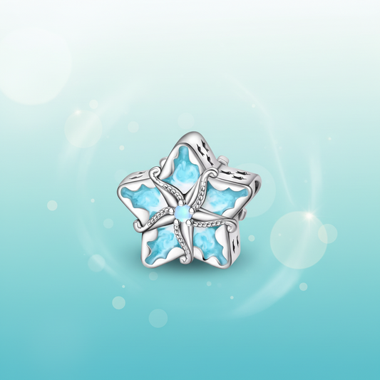 Conta em Prata 925, Estrela-do-mar em relevo