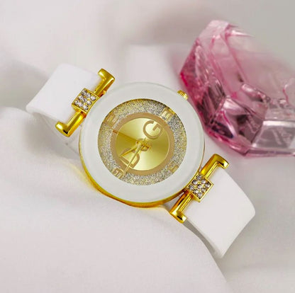 Relógio de Senhora DQG em Silicone Branco