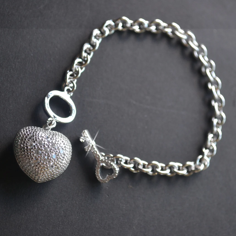 Bracelet pour femme en argent, Tiffany Cœur